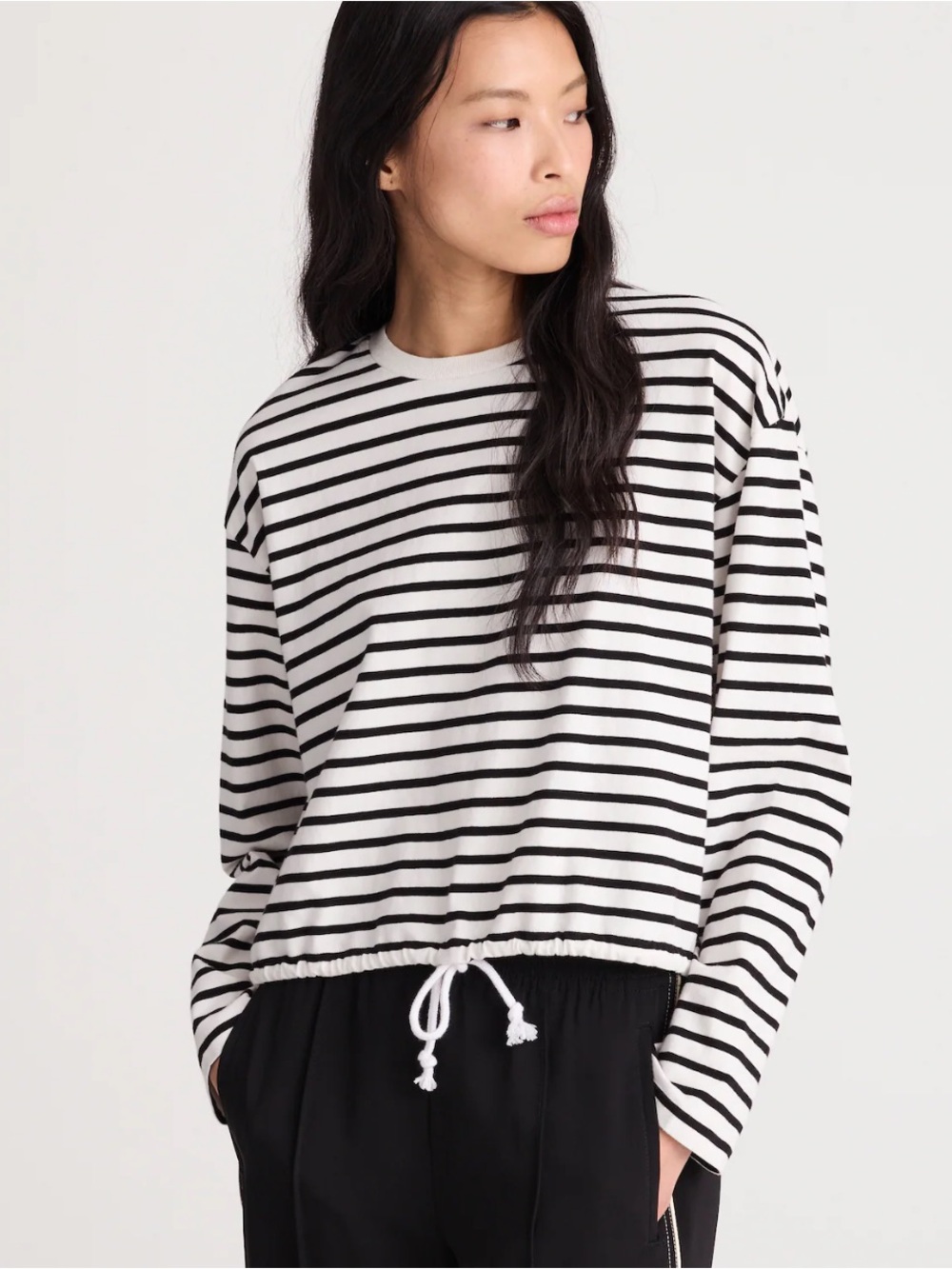 Madewell The Perfect Tie-Waist Tee In Allday Jersey